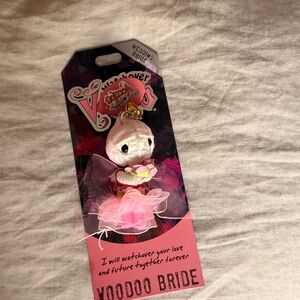 Voodoo Bride Keychain with Pink Dress